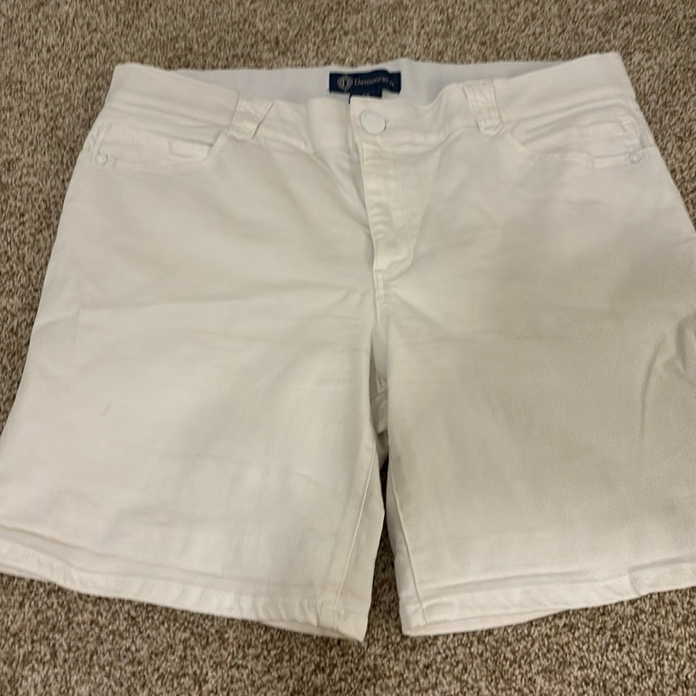 Democracy white denim bermudas. 16